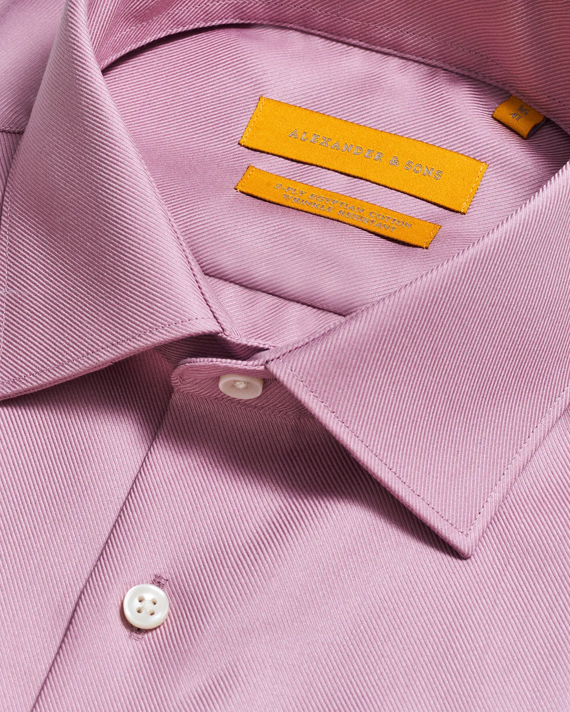 Alexander & Sons, Dusty Pink Twill, Long Sleeve Shirt