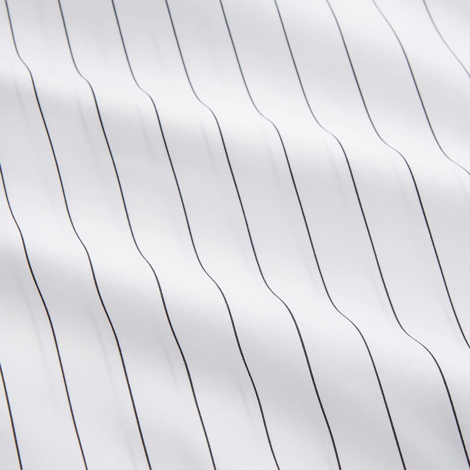 Black Fine Stripe Cotton Regular Fit Mayfair Shirt