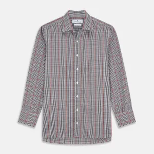 Black Prince of Wales Check Cotton Regular Fit Mayfair Shirt