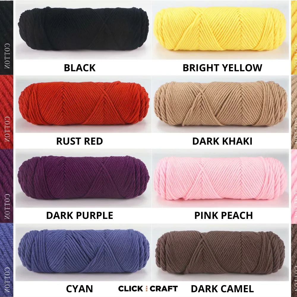 Camel Grey Knitting Cotton Yarn | 8-ply Light Worsted Double Knitting