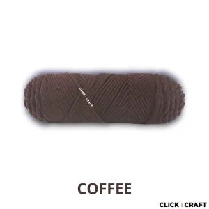 Coffee Knitting Cotton Yarn | 8-ply Light Worsted Double Knitting