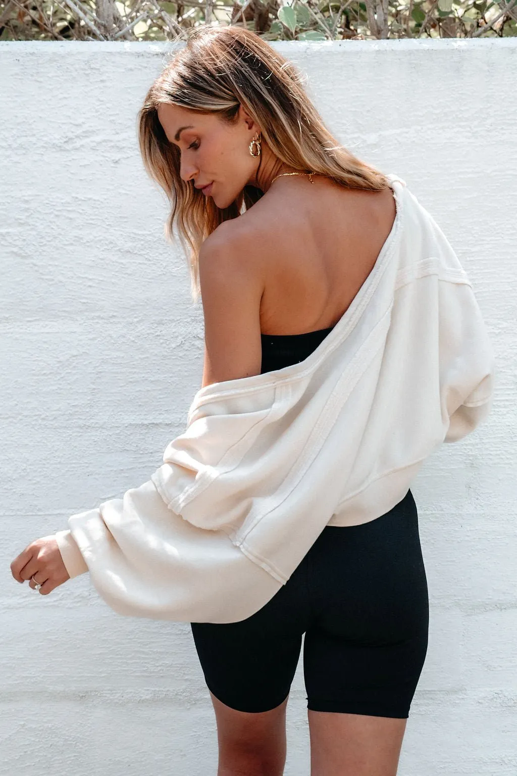 Cream Cropped Shrug Cardigan - DOORBUSTER