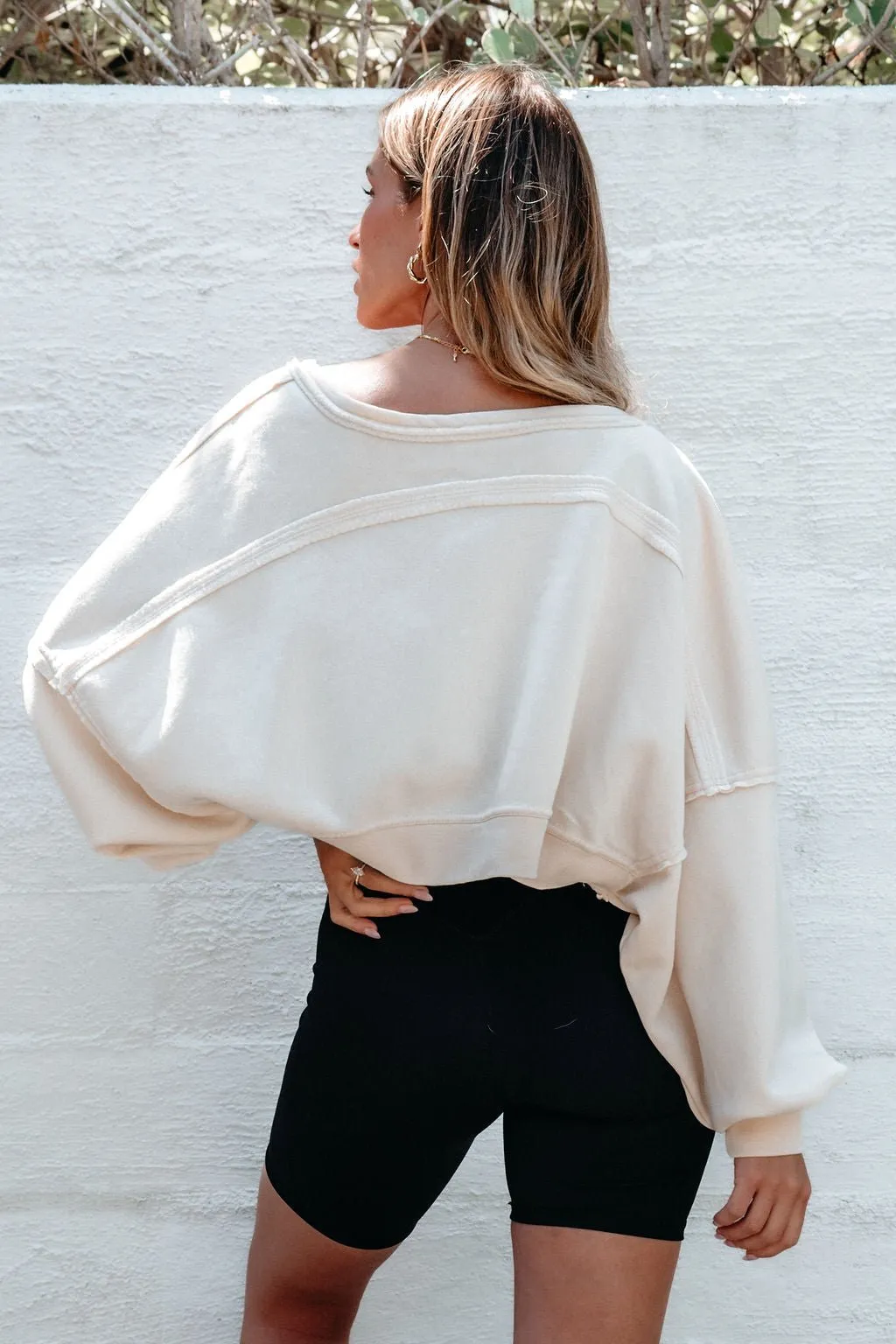 Cream Cropped Shrug Cardigan - DOORBUSTER