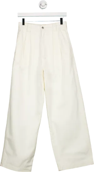 Dé Rococo White Wide Leg Trousers UK 10