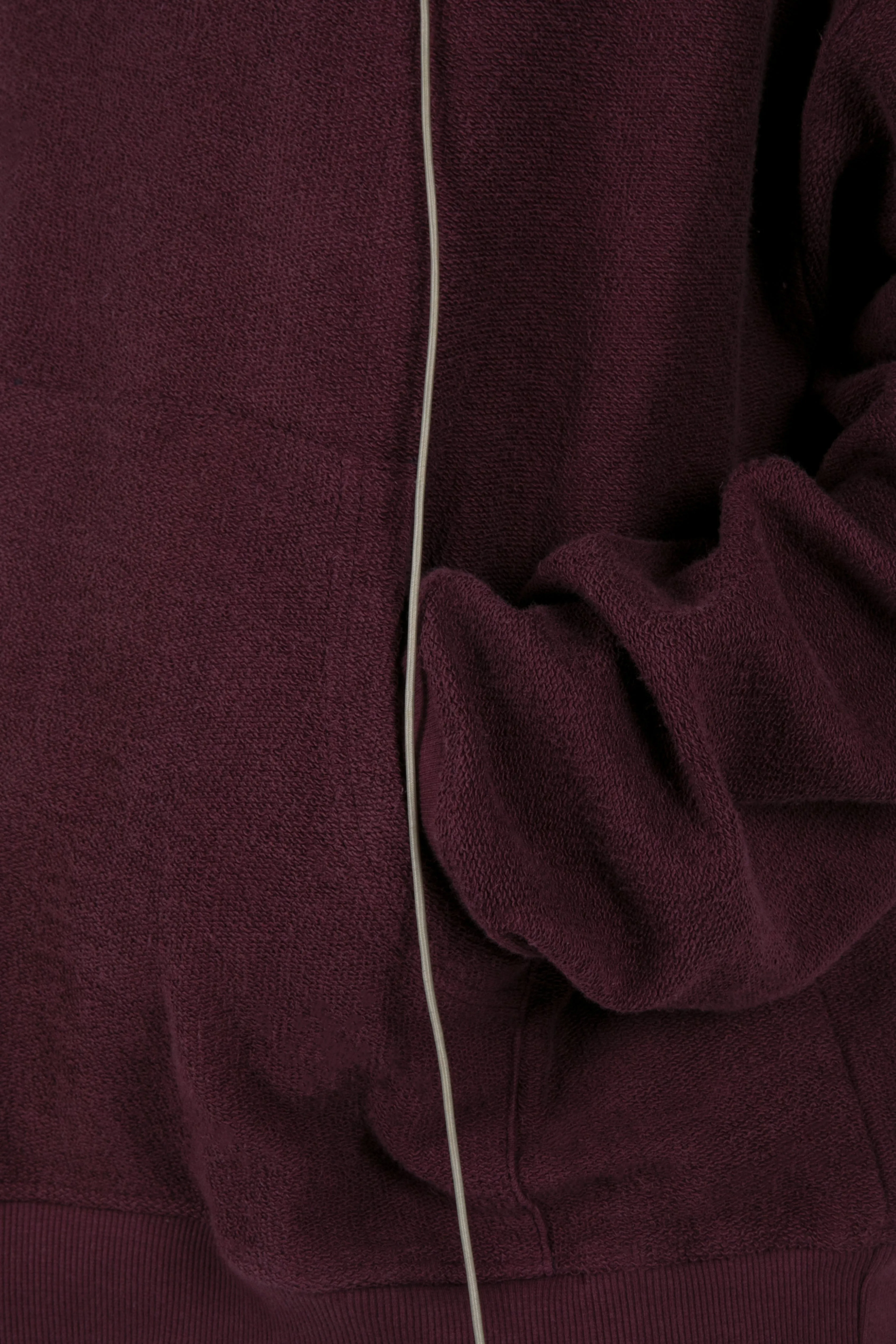 Extended Drawcord Hoodie - Burgundy