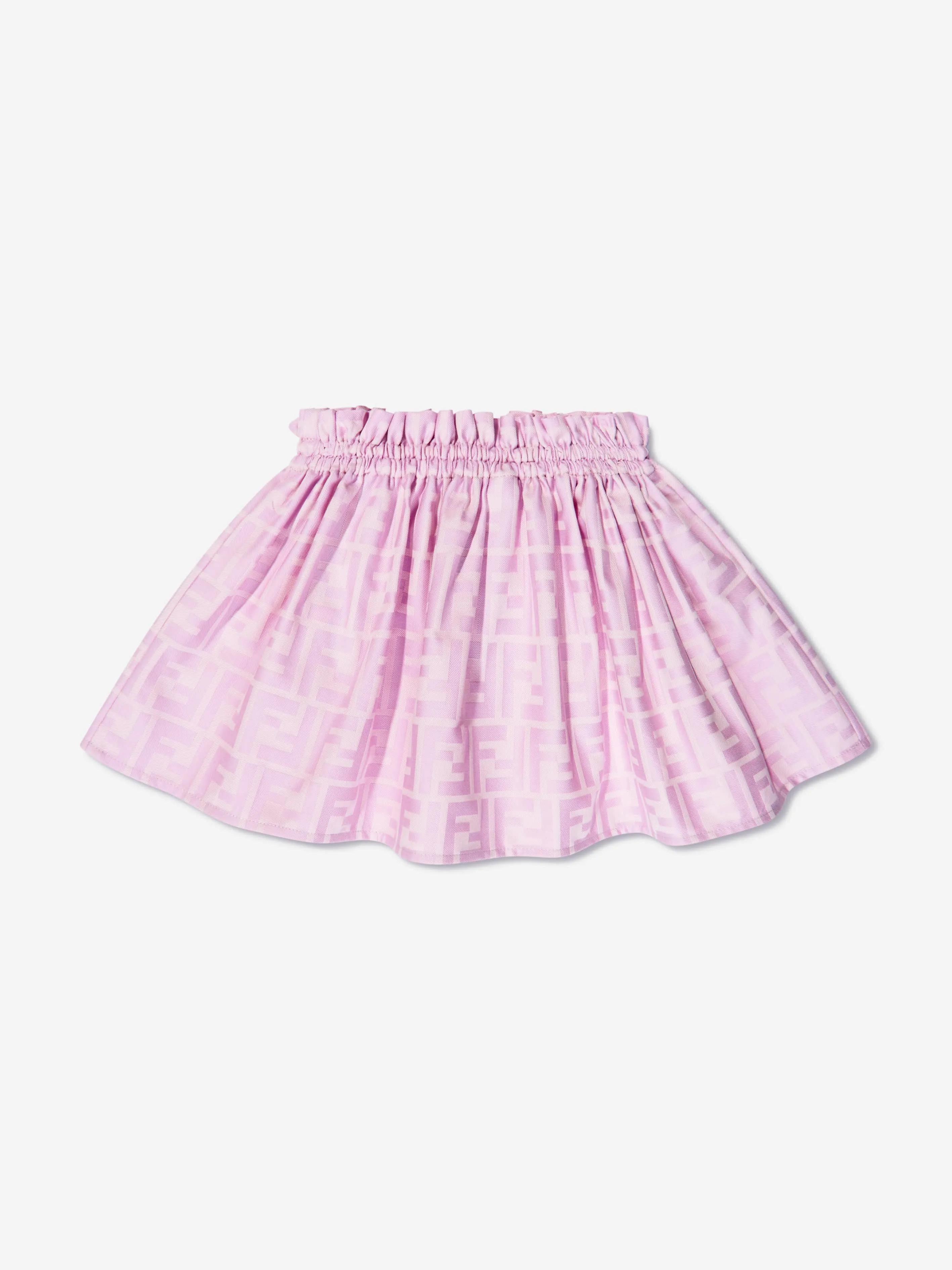 Fendi Baby Girls FF Jacquard Skirt in Pink