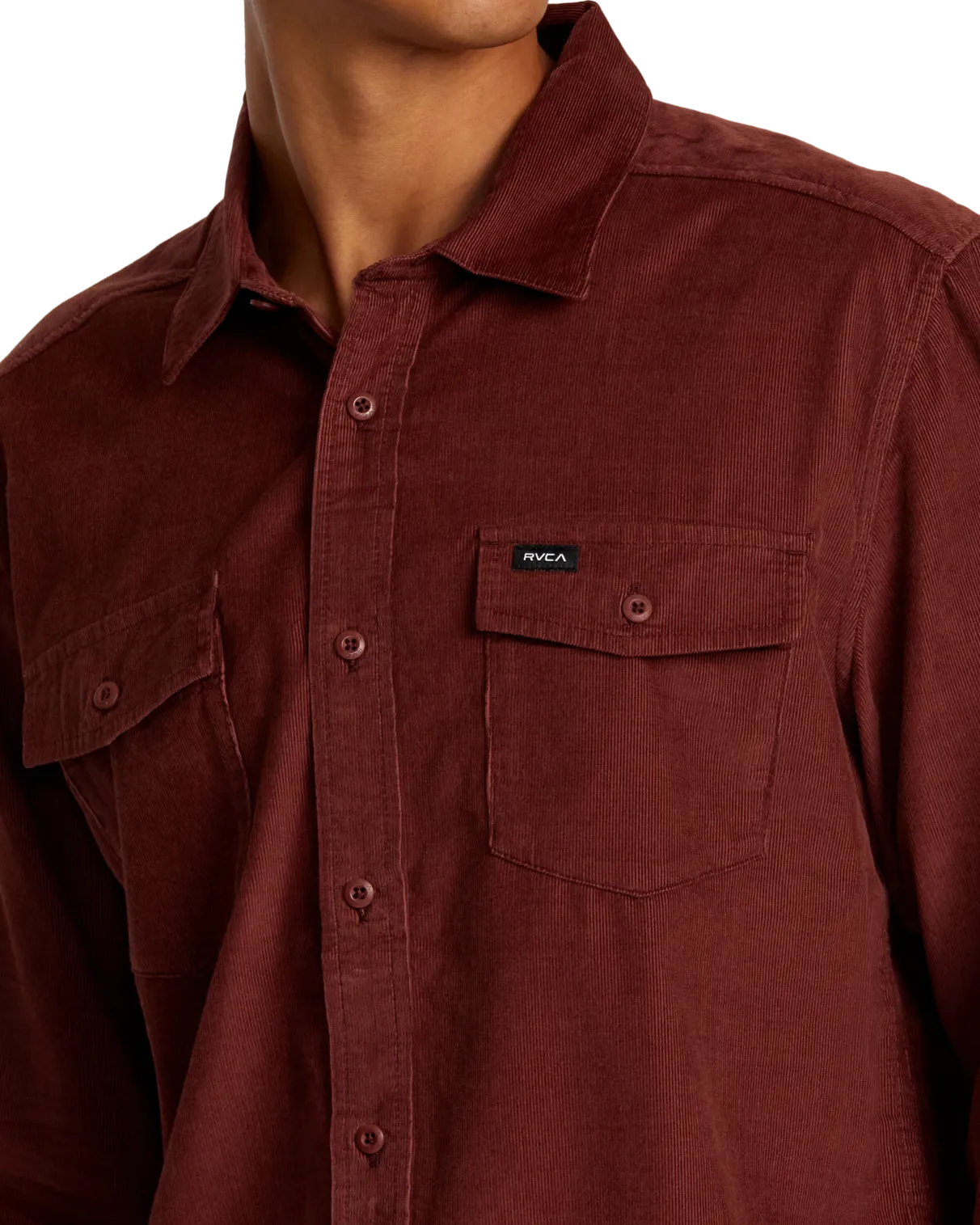 Freeman Cord Shirt in Red Earth