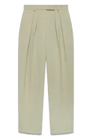 Green Tailored Wide Trousers