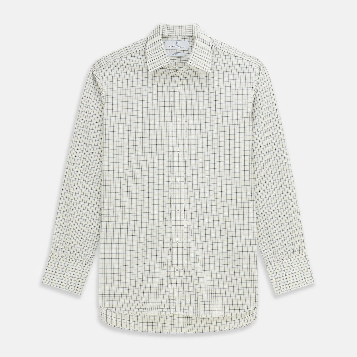 Green Tattersall Check Cashmerello Regular Fit Mayfair Shirt