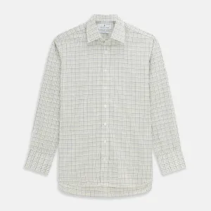 Green Tattersall Check Cashmerello Regular Fit Mayfair Shirt