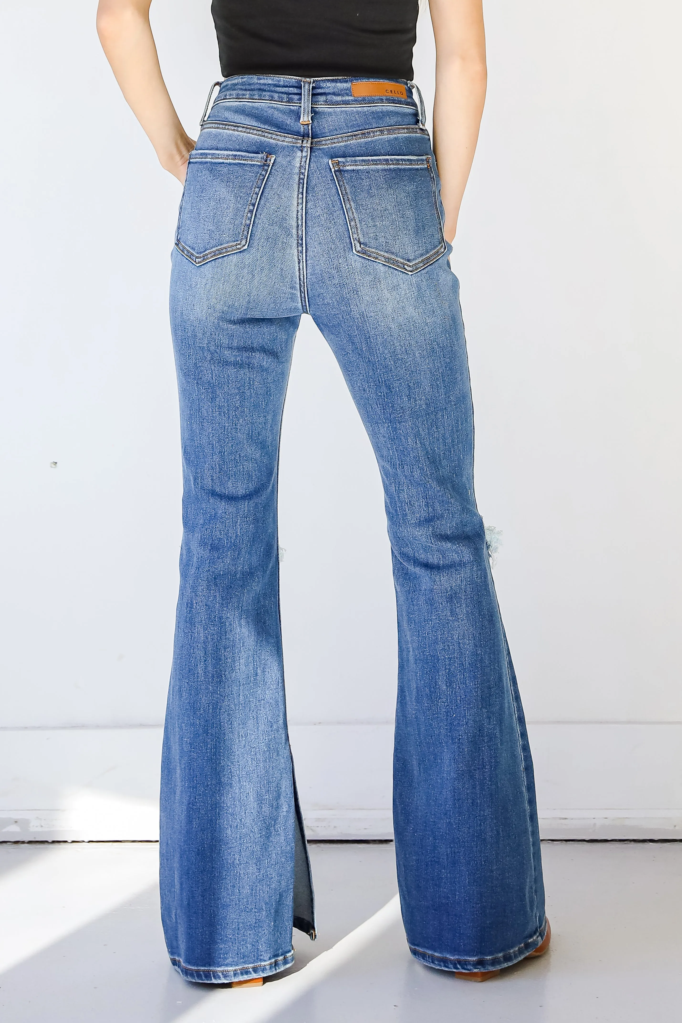 Harley Distressed Flare Jeans