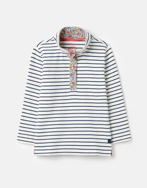 Joules Girls Saunton Zip-Neck Sweatshirt