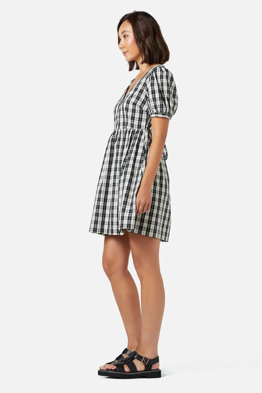 Juno Check Smock Dress