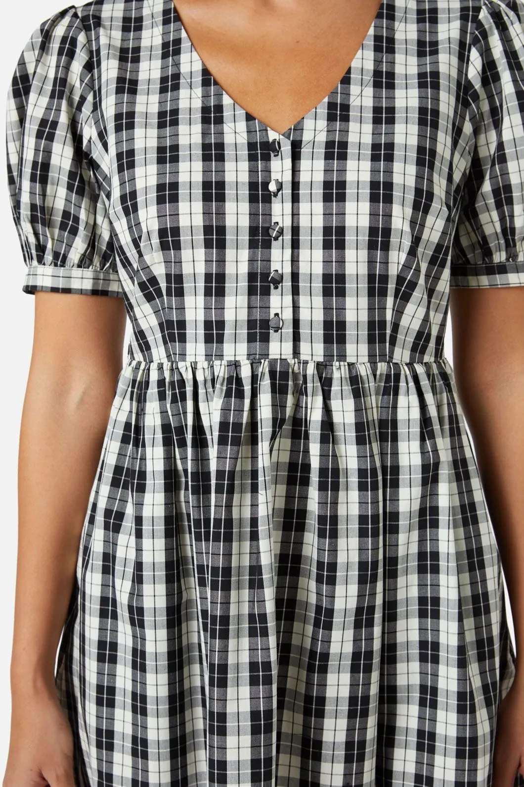 Juno Check Smock Dress