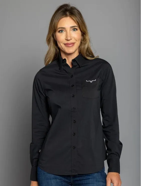 Kimes Ranch Ladies Team Shirt Long Black