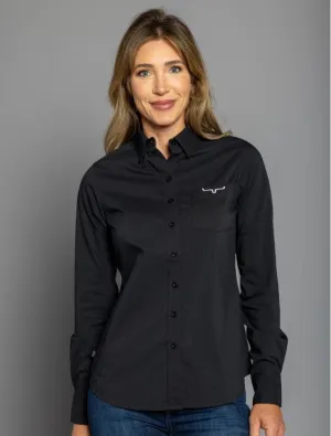 Kimes Ranch Ladies Team Shirt Long Black