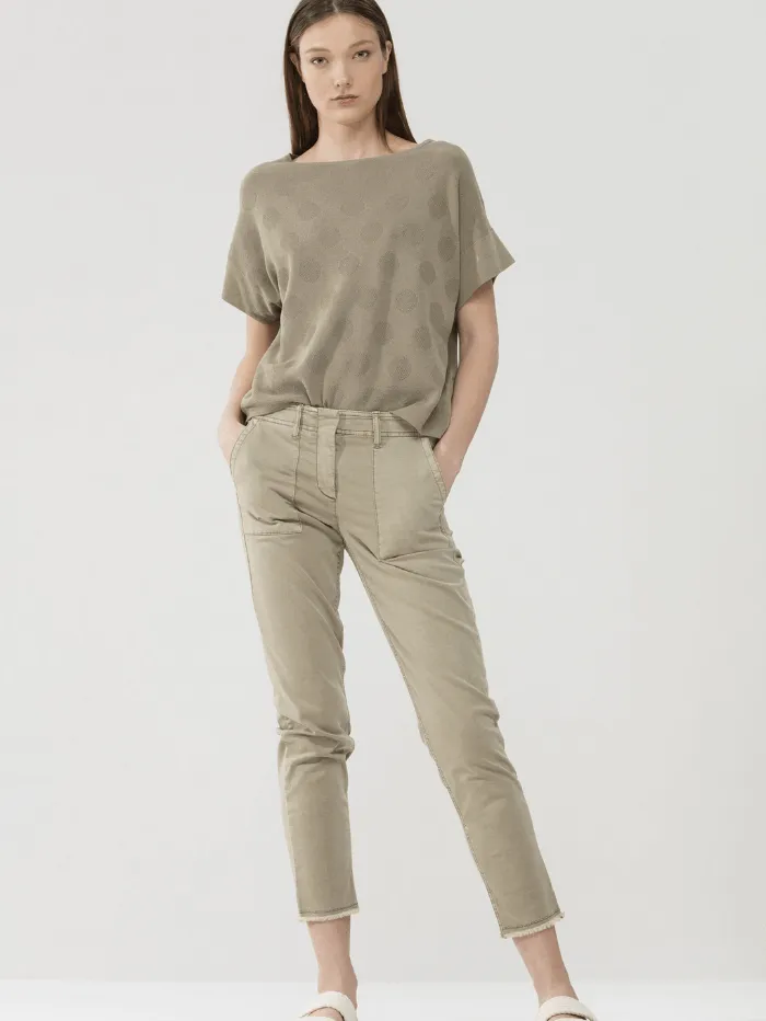 Luisa Cerano S Chino Style Sage Trousers 638255/1883 3431