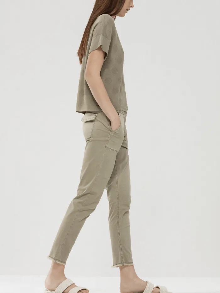 Luisa Cerano S Chino Style Sage Trousers 638255/1883 3431