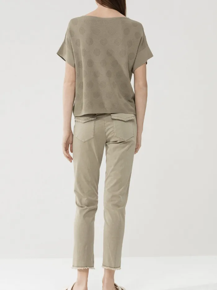 Luisa Cerano S Chino Style Sage Trousers 638255/1883 3431