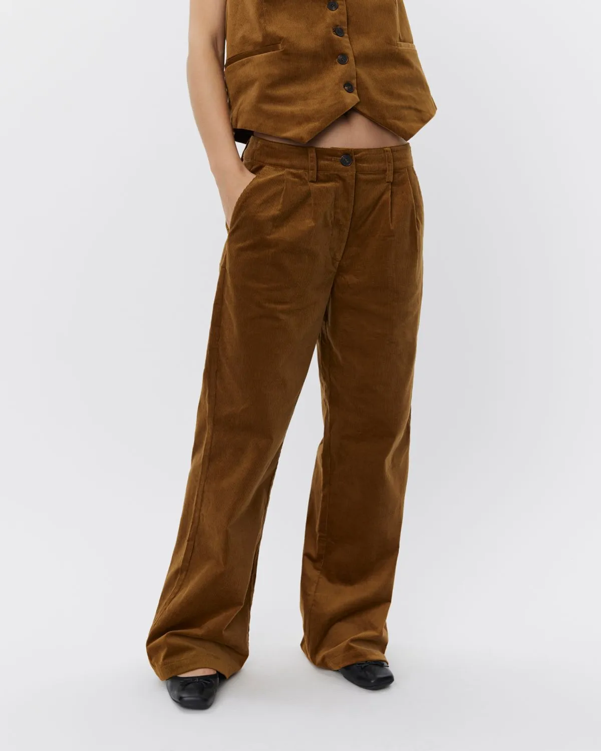 MALINASW TROUSERS - Mustard