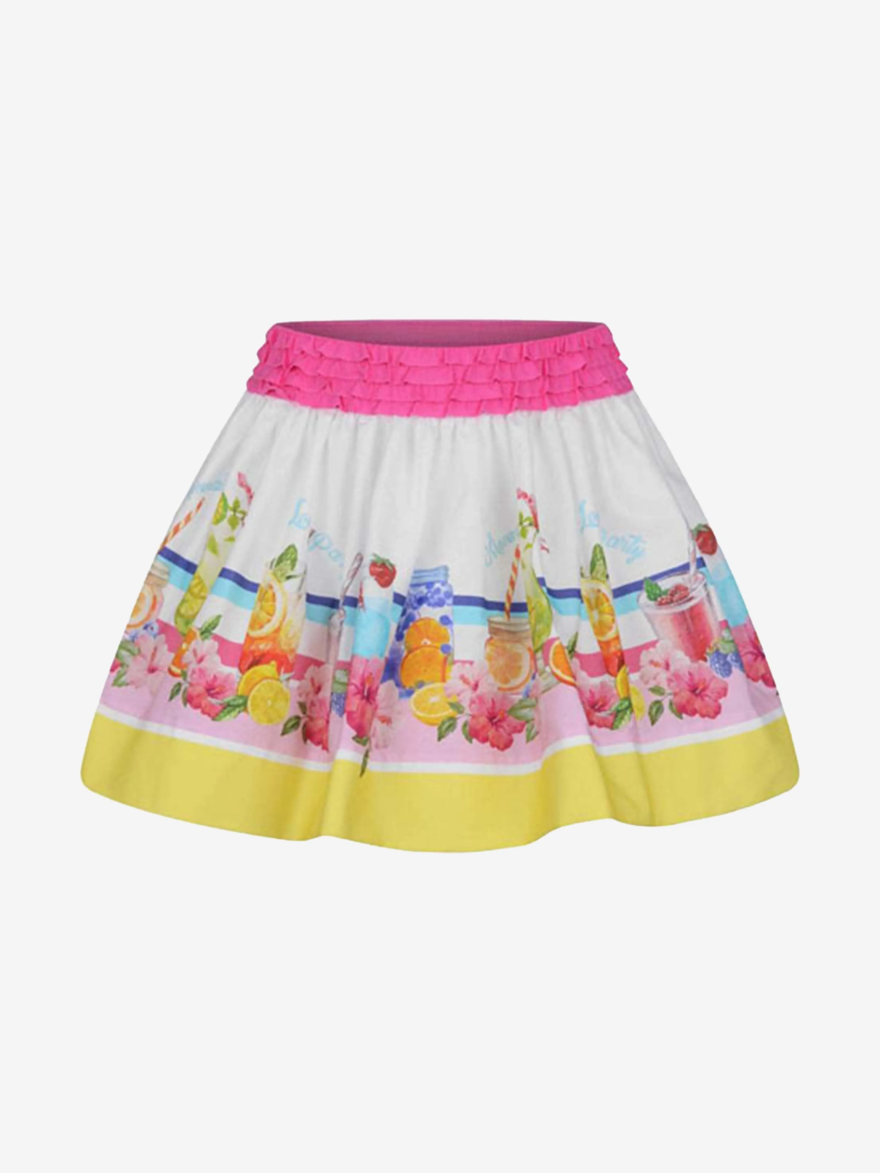 Monnalisa Girls Skirt - Summer Party Cotton Skirt