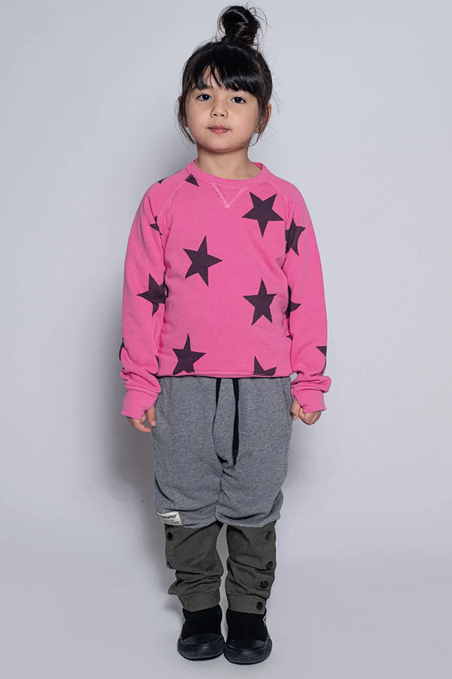 Nununu Star Kids Sweatshirt - Hot Pink