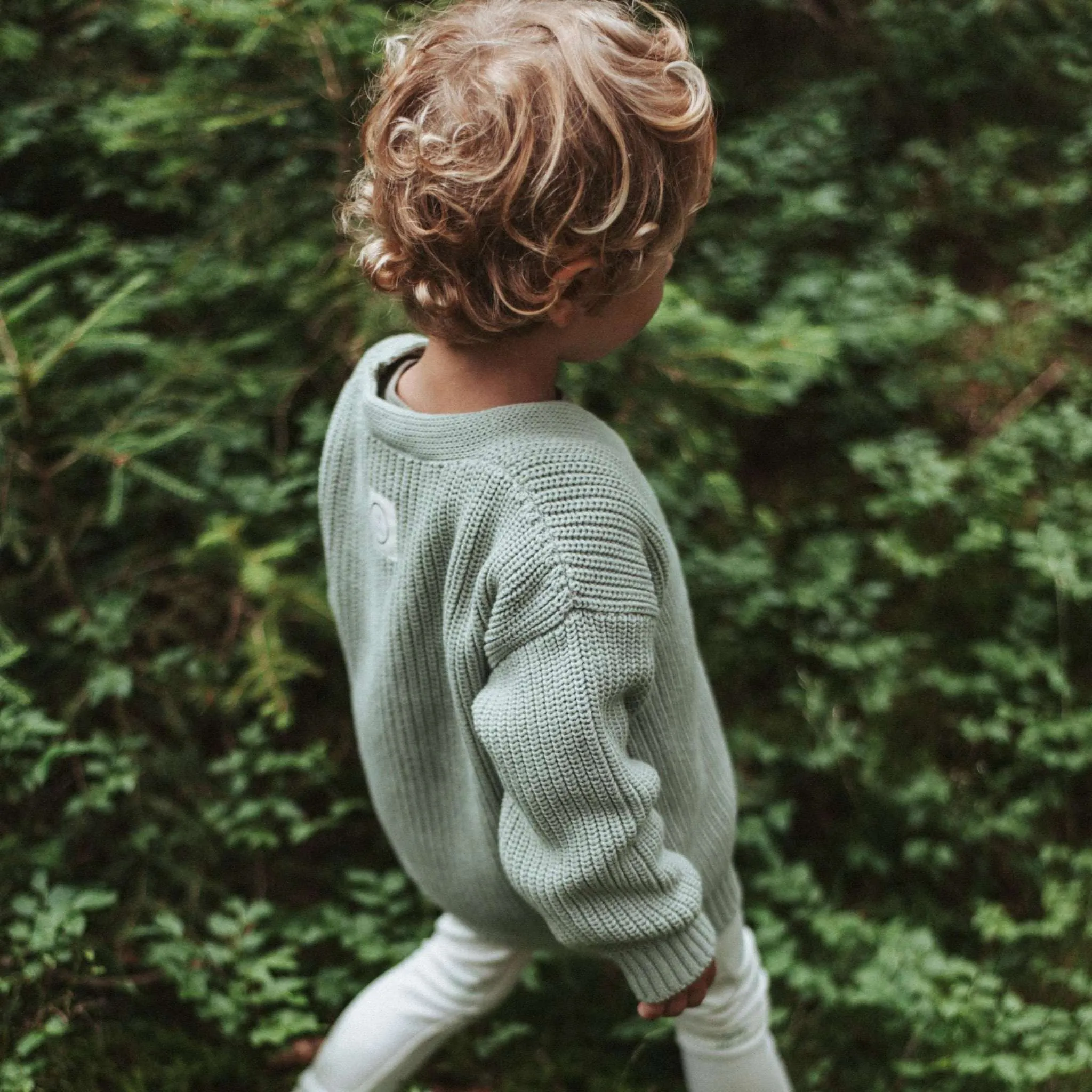 Organic Knit Cardigan - Seagrass