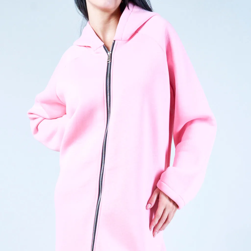 Oversized zip-up hoodie wholesale