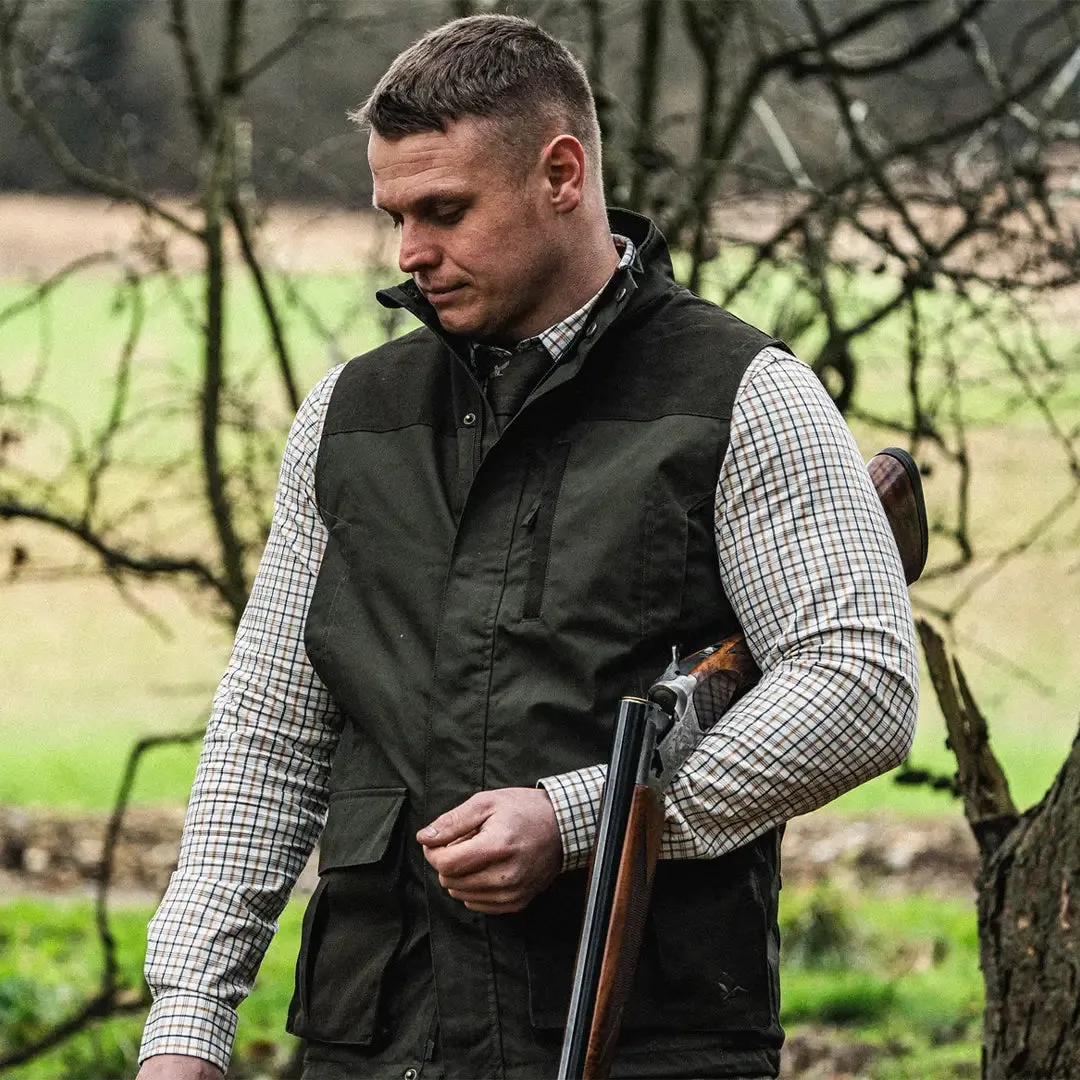 Oxford Shooting Shirt - Grape Leaf/Terracotta Check by Seeland