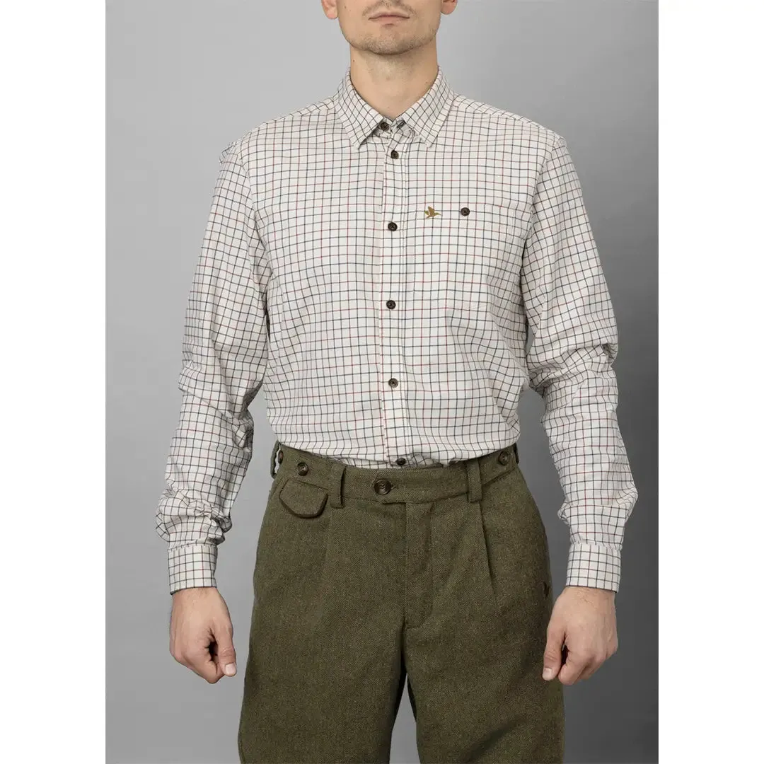 Oxford Shooting Shirt - Grape Leaf/Terracotta Check by Seeland