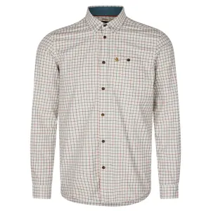 Oxford Shooting Shirt - Grape Leaf/Terracotta Check by Seeland