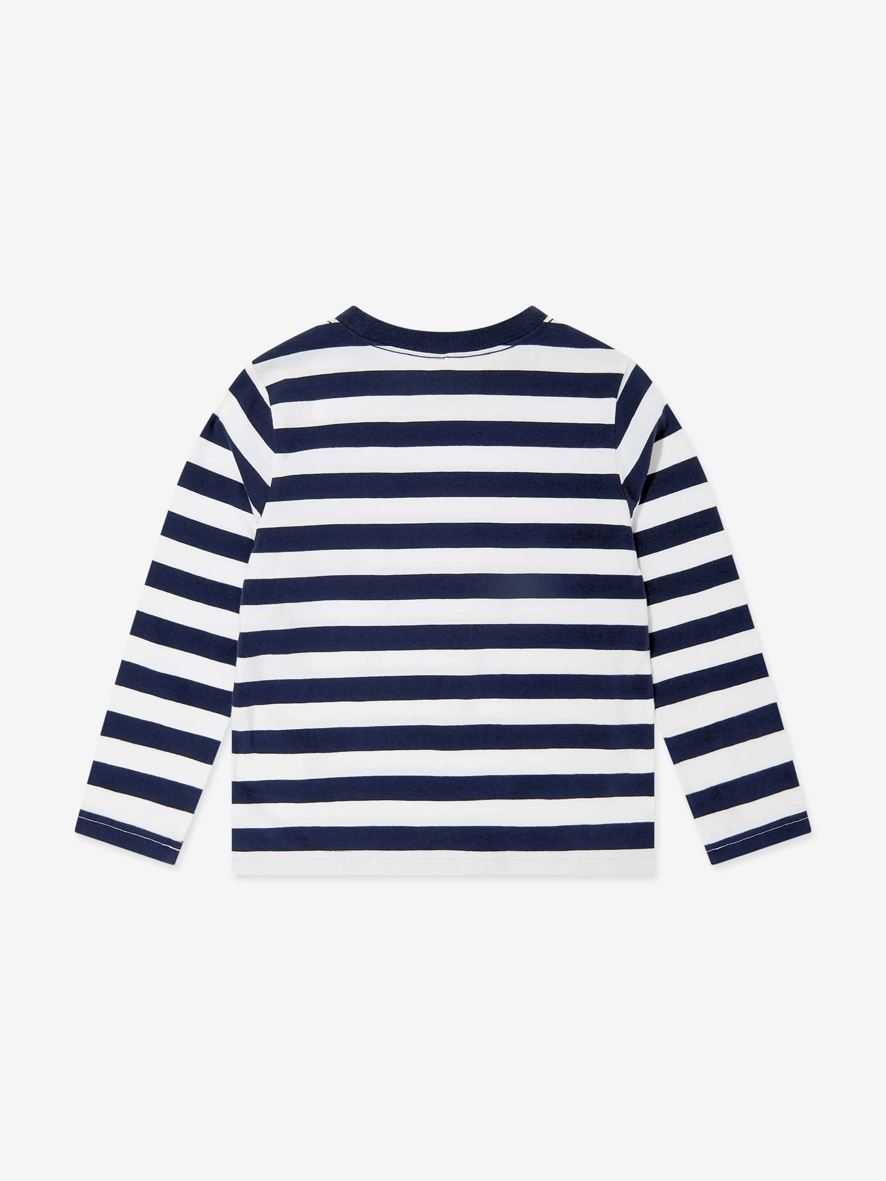 Ralph Lauren Boys Long Sleeve Striped T-Shirt in Navy