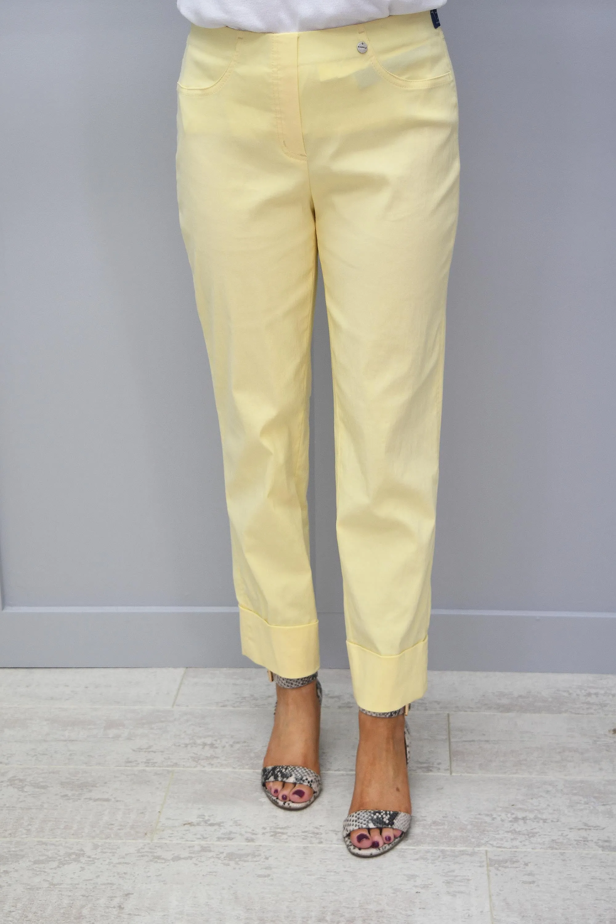 Robell Bella Lemon 7/8 Trousers  - 51568 5499 22