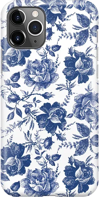 Rose to Fame | Blue & White Rose Floral Case