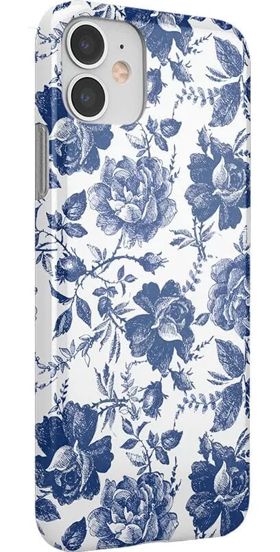 Rose to Fame | Blue & White Rose Floral Case