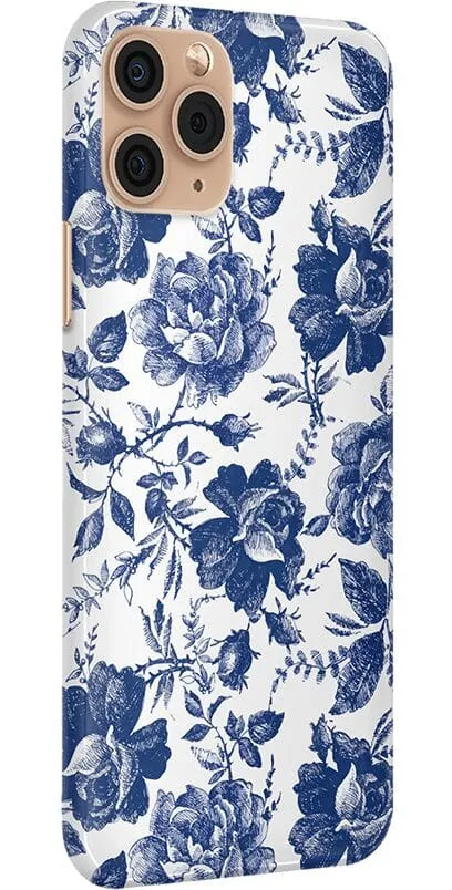 Rose to Fame | Blue & White Rose Floral Case