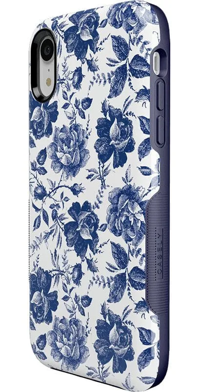 Rose to Fame | Blue & White Rose Floral Case