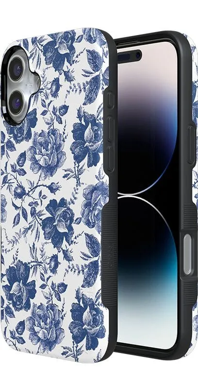 Rose to Fame | Blue & White Rose Floral Case