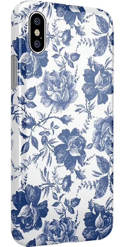 Rose to Fame | Blue & White Rose Floral Case