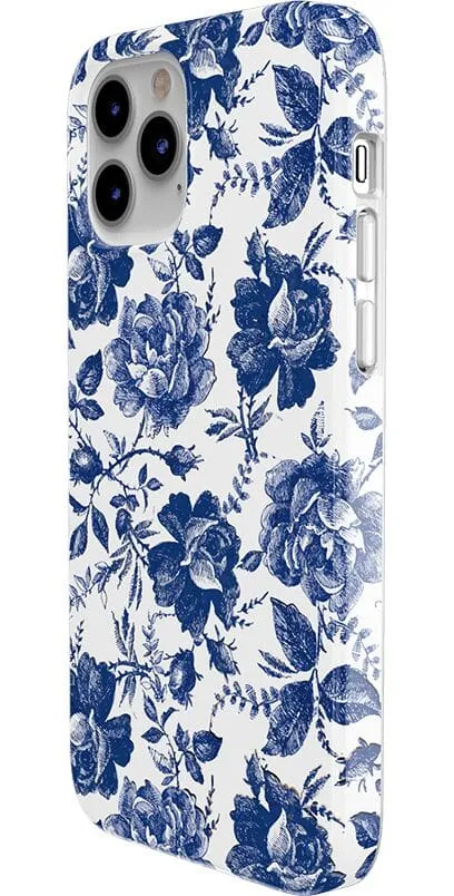 Rose to Fame | Blue & White Rose Floral Case