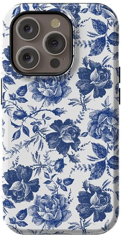 Rose to Fame | Blue & White Rose Floral Case