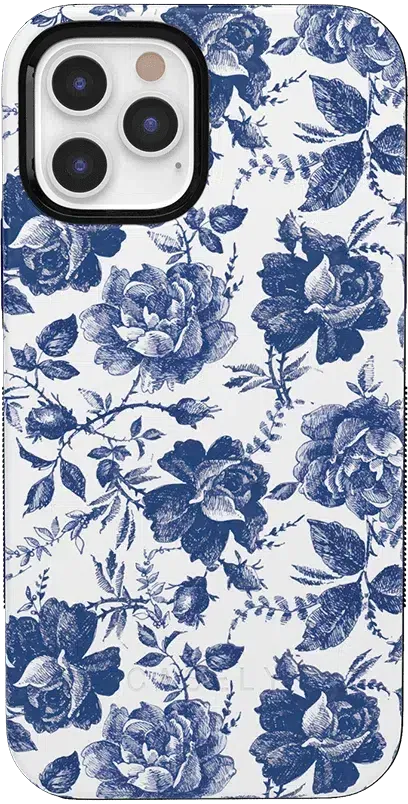 Rose to Fame | Blue & White Rose Floral Case