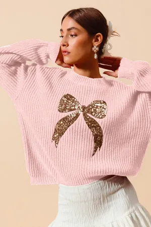 Sequin Bow Sweater