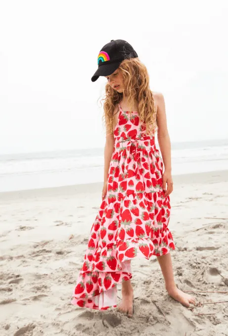 Strawberry High Low Dress