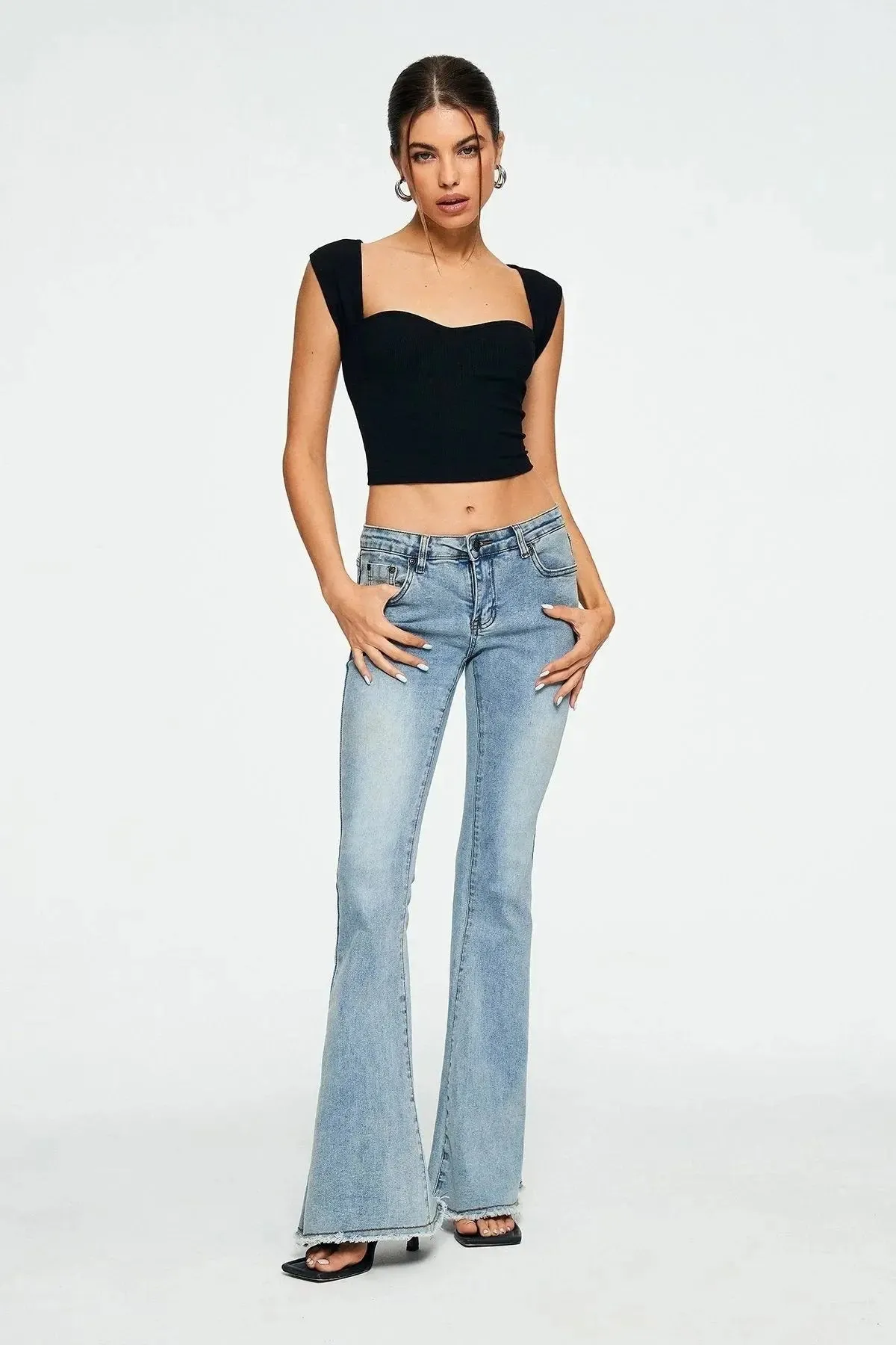 Sweetheart Ribbed Crop Top