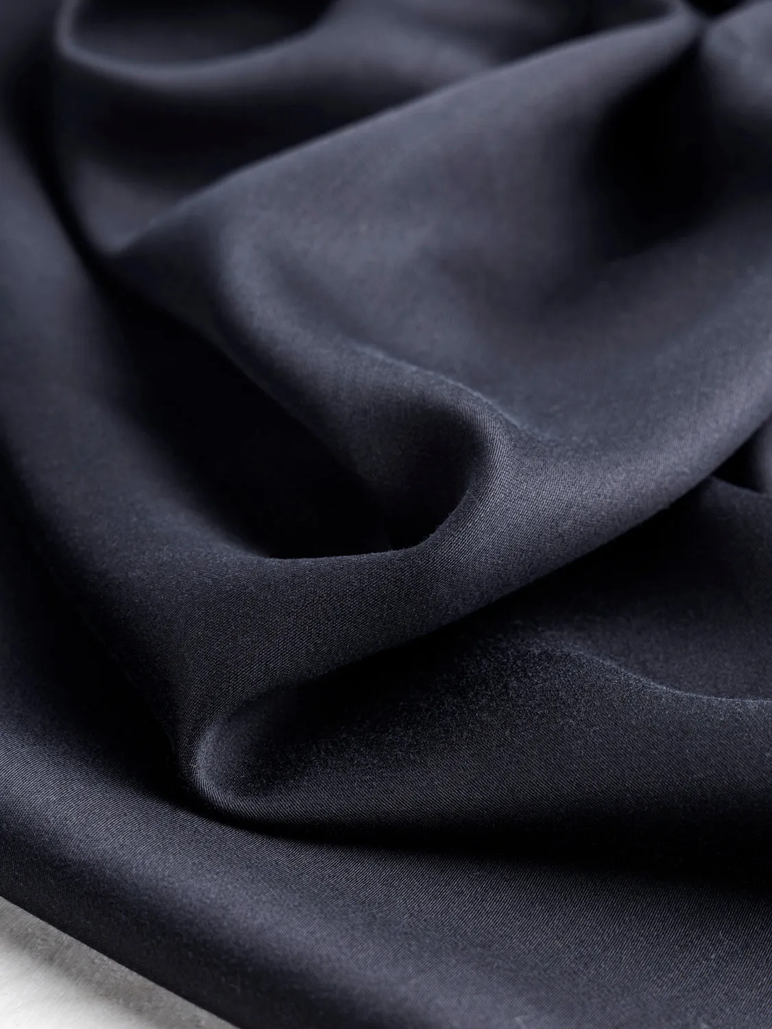 Tencel Lyocell Satin - Dark Navy