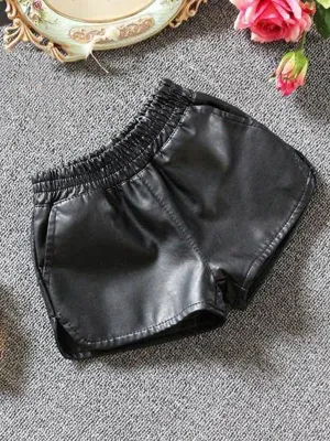 Trendy Moves Vegan Leather Shorts