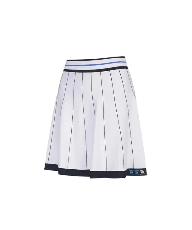 Women's Elegant White Flared Golf Skirt by ANEW