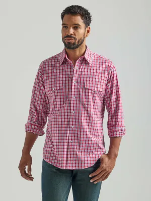 Wrangler | Wrinkle Resist Red LS Snap Shirt