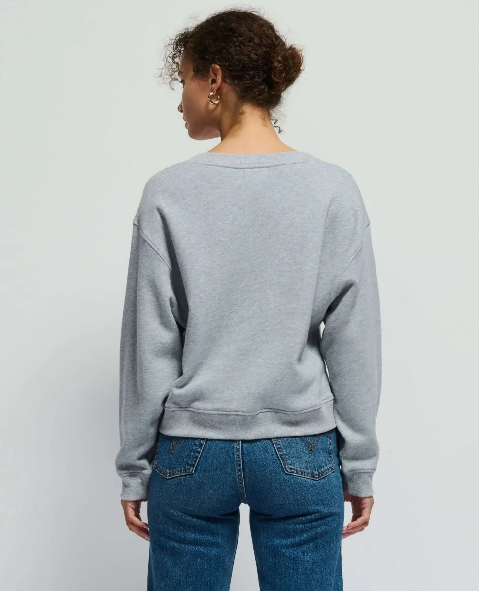 Wyatt Oversized VNeck Sweatshirt Grey